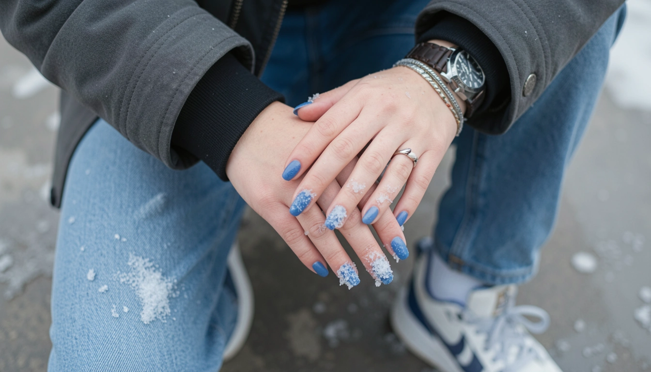 21 Icy Street Style Blue Nails For Cool Vibes
