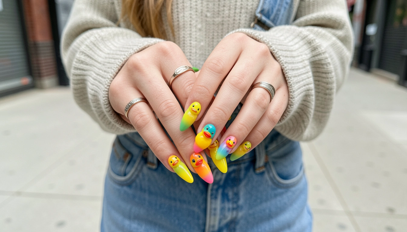 13 Playful Street Style Duck Nails To Try This Year