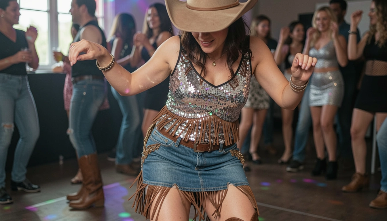22 Sparkly Cowgirl Outfits For Disco Party Nights